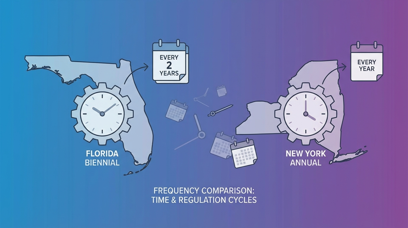 Florida vs. New York Biennial Statement vs. Annual Report